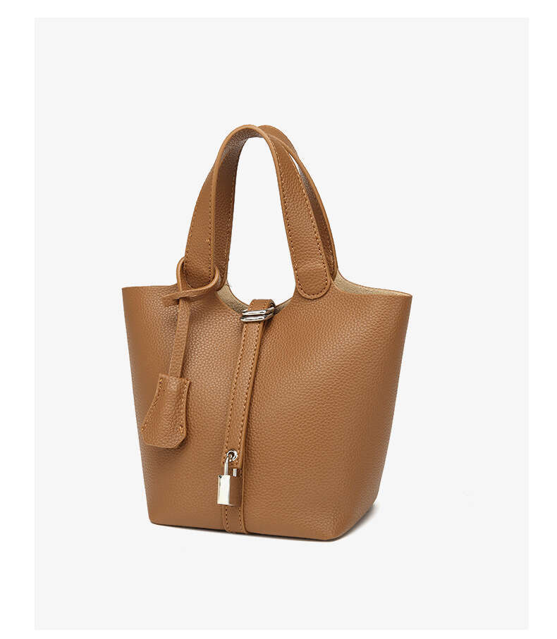 Bucket Niche Vegetable Basket Women's High-End Small Handbag Fashion Commuter Crossbody Textured Bag