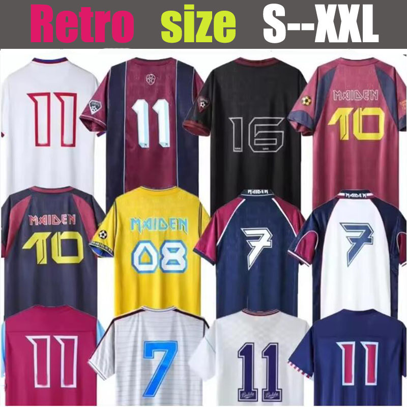 89 1986 retro soccer jerseys Iron Maiden 1990 95 97 DI CANIO KANOUTE LAMPARD 1999 2001 2008 2010 2011 Football Shirts Men Uniforms