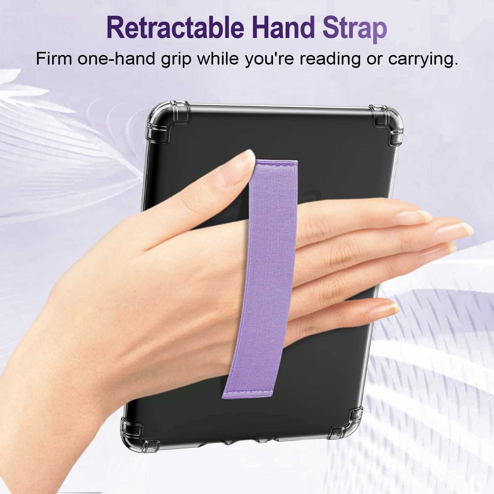 Case for 6 Kindle 11th Generation-2024/2022 Release Hand Strap Case tra Slim Soft ible TPU Skin Bumper Back C251208