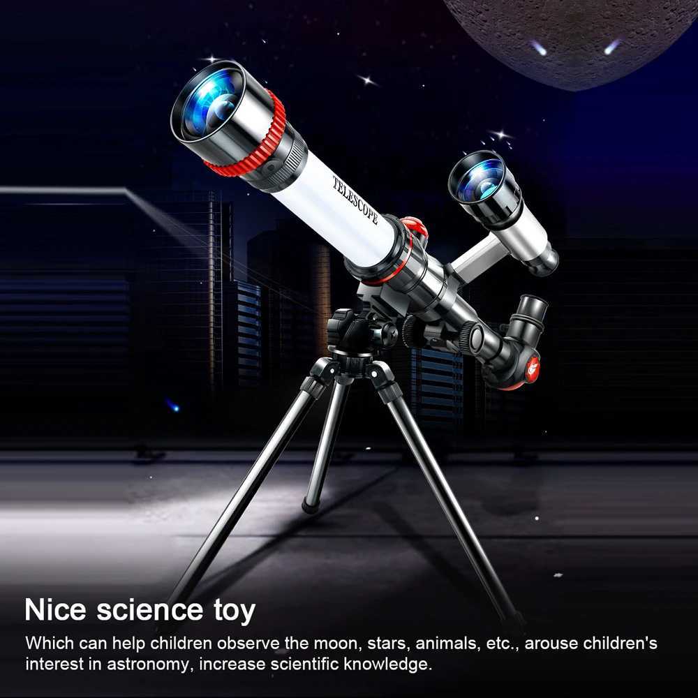 Outdoor Telescope High Clear Astronical Refracting Telescope Science Teaching Toy with 20X 30X 40X Magnification Eyepieces C251208