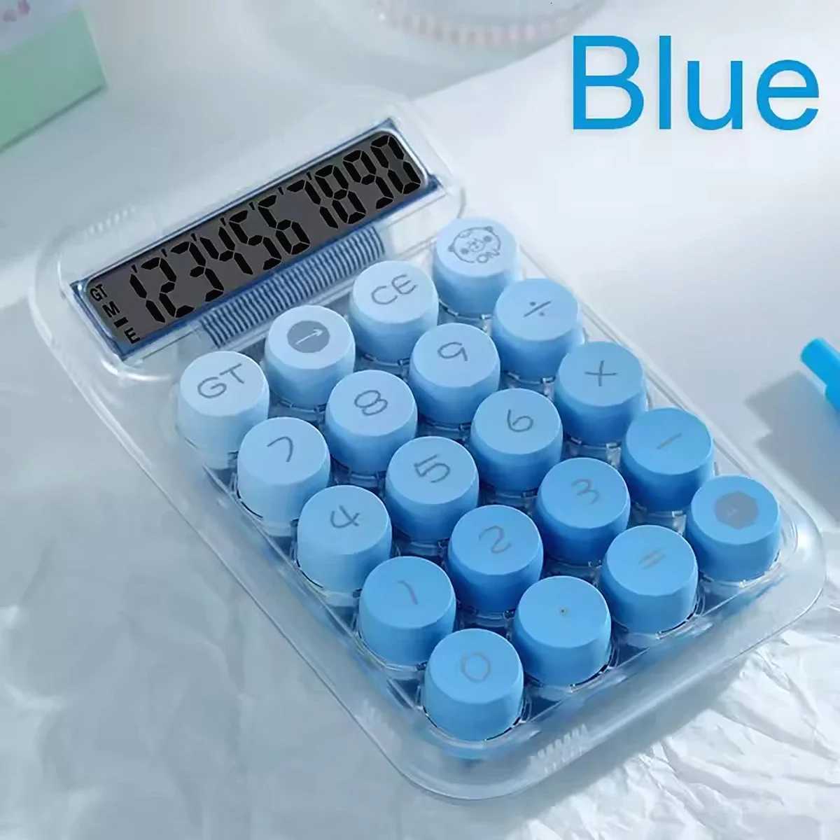 Transparent Gradient Large Button Calcator Large Screen Electronic Calcator 10 Digit Student Specific Calcator H251208