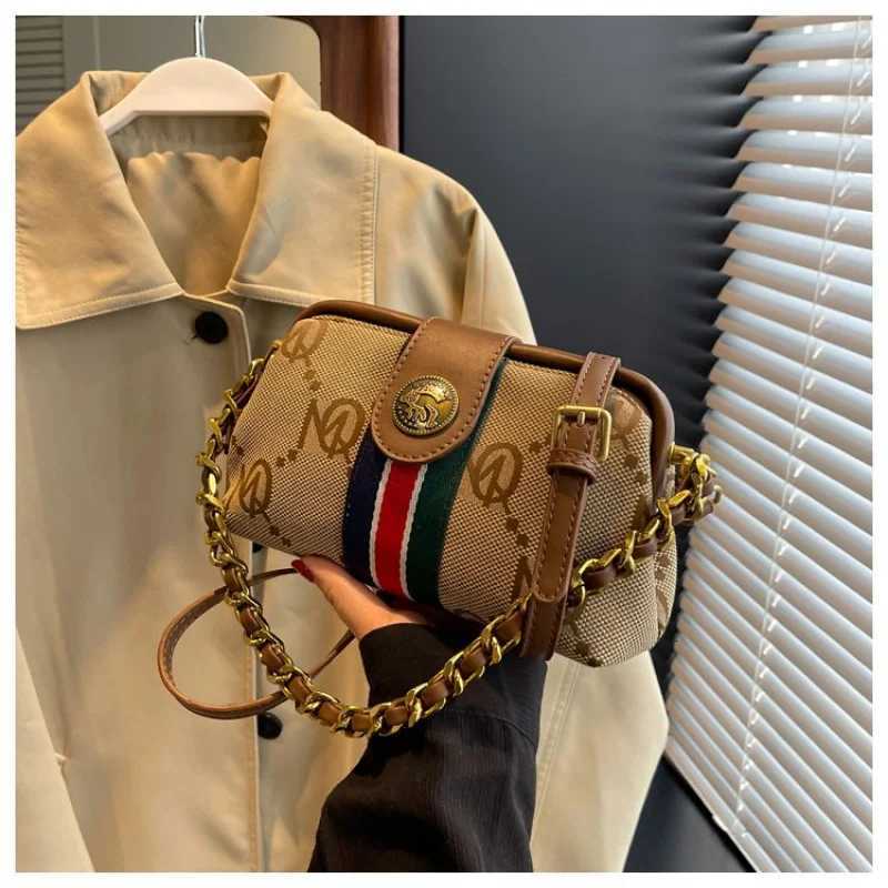 Wens Handbag Made Of Striped Leather Featuring Designer Inspired And Trendy Paris Look Y251208