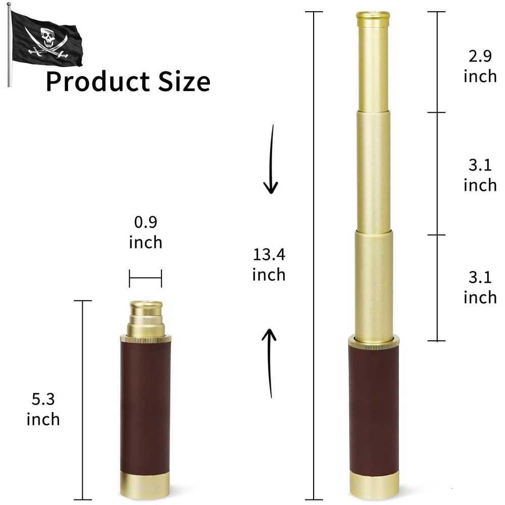 Monocar Handheld Binocar Telescopic Brass 25x30 Zo Portable Pirate Bino Cruising Travel Hiking Hunting C251208