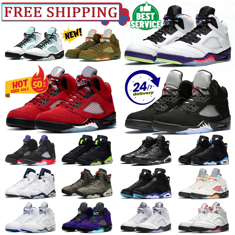 Designer 5 5s Men Basketball Shoes 6 6s Raging Georgetown Toro Bravo Bull Fire Reverse white Metallic Reimagined Ticket Burgundy Olive Sail Cool Blue Mans Sneakers