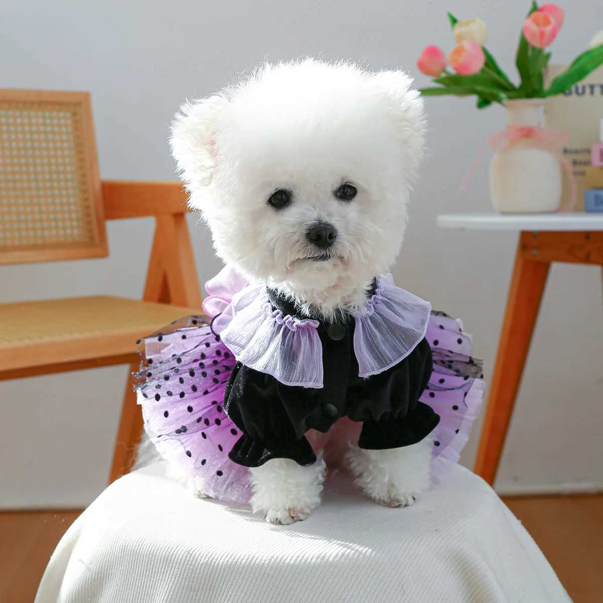 Magic Elf Tutu Pet Clothes Dog Cat Haute Couture Wedding Dress Princess Dress M251208