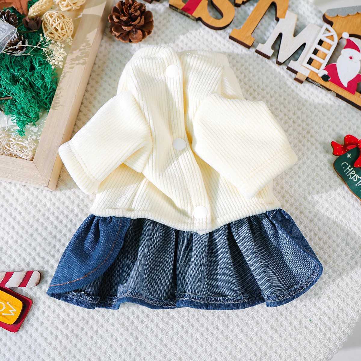 1Pc Happy Christmas Dress - White Christmas Tree Pet Dress Cat Dog Autumn Winter Christmas Dress M251208