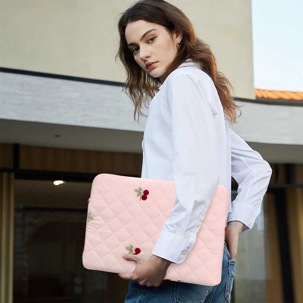 Embroidery Laptop Bag Case Macbook Air/Pro 13 14 15 156 16 Inch For Xiaomi Lenovo Dell Notebook Computer Laptop Sleeve WomenT251208