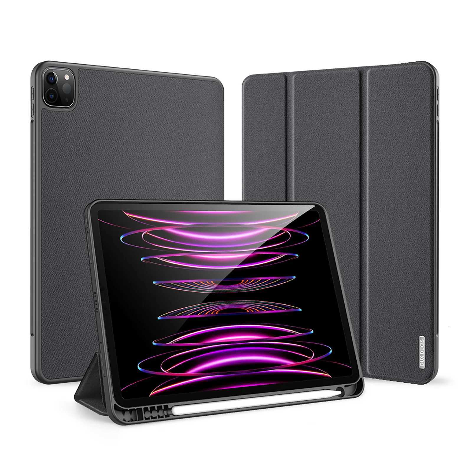 DUX DUCIS Trifold Stand Tablet Case for iPad Pro 11/129 iPad Air5/6 iPad7/8/9 102 with Stylus Pen Holder Auto Sleep Wake C251208