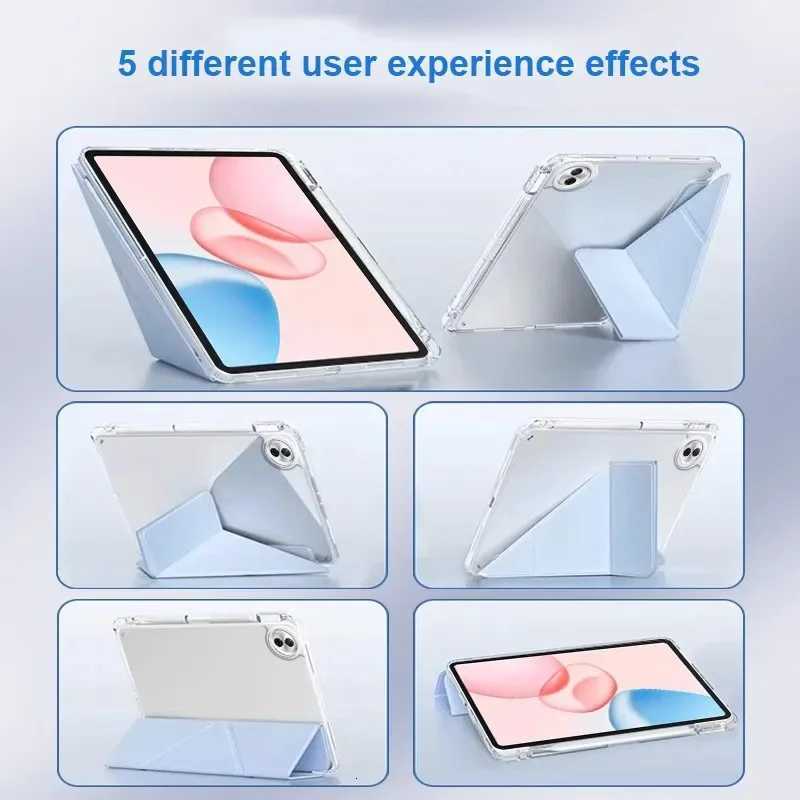 New PC Acrylic Y-Folding Flip Case for Honor Pad 10 121Inch 2025 HEY3-W00 W10 Pad9 GT X9a V9 X9Pro 115 X8a Cover with Pen Slot C251208