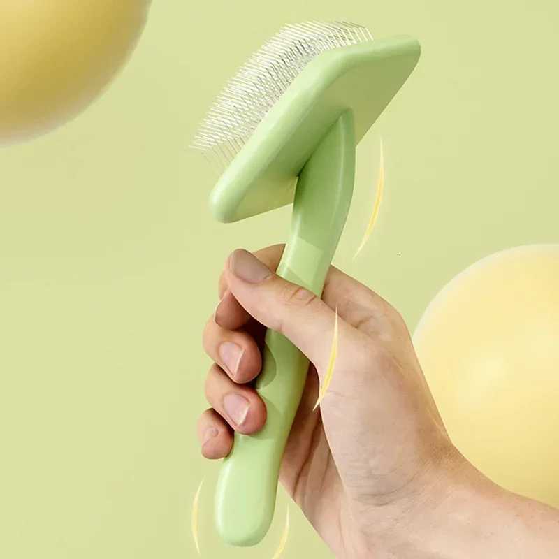 Professional Pet Grooming Brush Dual Tone Handle Dense Metal Teeth Comb for Fluffy Volume Teddy Cats Dogs Universal Styling Tool M251208 - view 1