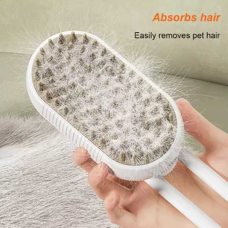 Hot Cat Dog Pet Spray Massage Brush One Button Steam Spray Folding Rotatable Floating Hair Bath Hair Removal Brush Comb M251208 - view 4