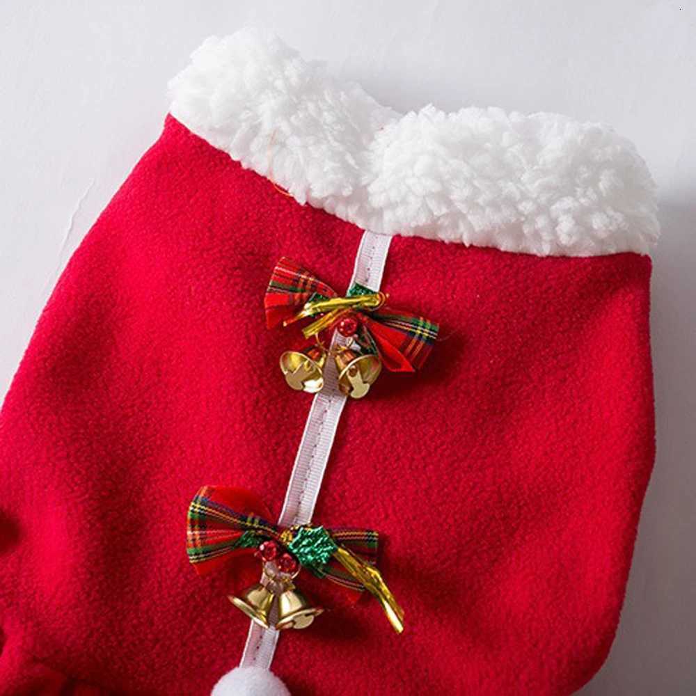 Christmas Dog Dresses For Pet Clothes Cat Vest Dresses Apparel Lightweight Velvet Dog Santa Suit Warm Dog Puppy Cat Hoodies M251208