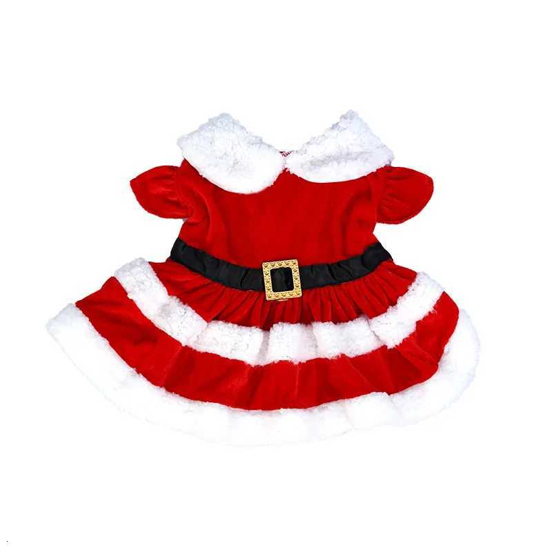 Soft Breathable Cats Christmas Dress Fashion Cute Santa Claus Dog Skirt Warm Pet Christmas Costume New Year Clothes for Dogs M251208