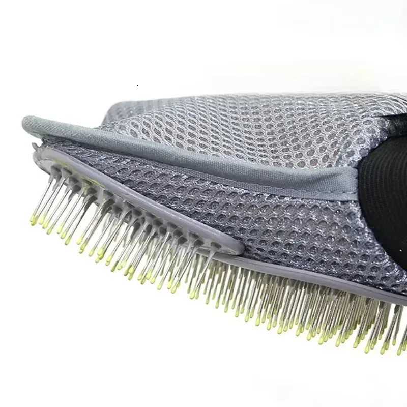 Dual Sided Rubber Pet Bathing Glove Cat Dog Grooming Brush Shedding Tool Massage Mitt Long Short Fur Cleaning Supplies Pet Care M251208 - view 3