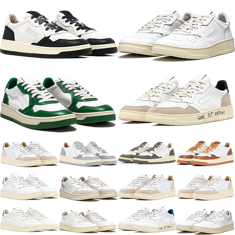 mens designer autryy casual shoes Action Two-Tone Leather Suede Low Platform sneaker medalist sneakers panda pink men women outdoor sport trainers 36-45