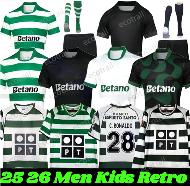 Lisbons Sporting CP 2025 2026 home soccer jerseys Pink October Lisboa CR7 HJULMAND GYOKERES COATES J.Palhinha PEDRO G. MORITA SARABIA football shirts Men Kids Kit sets