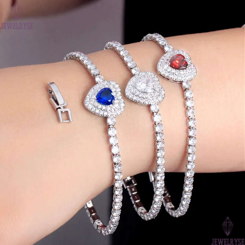 luxury diamond womens tennis bracelet designer jewlery white colordul zirconia square flower copper 18k gold silver bracelets bangles for women gift