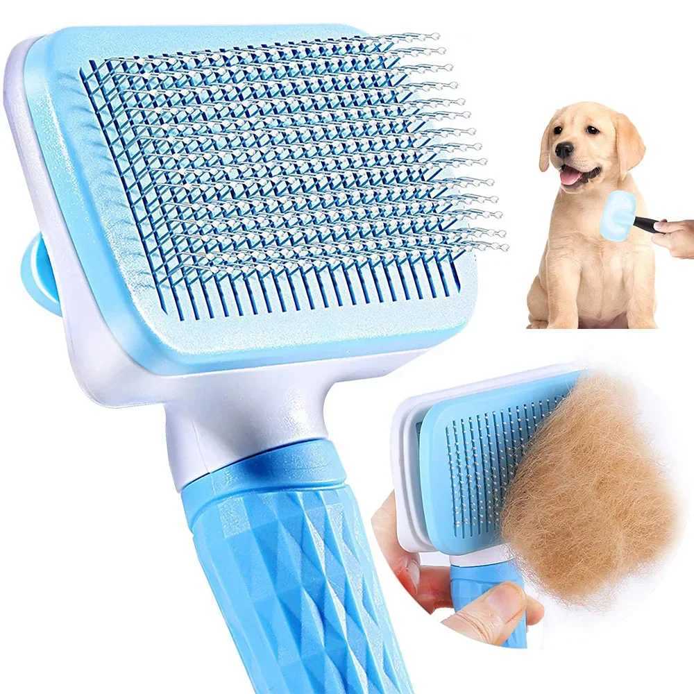 Dog Hair Remover Brush Cat Dog Hair Grooming And Care Comb For Long Hair Dog Pet Removes Hairs Cleaning Bath Brush Dog Supplies M251208 - view 1