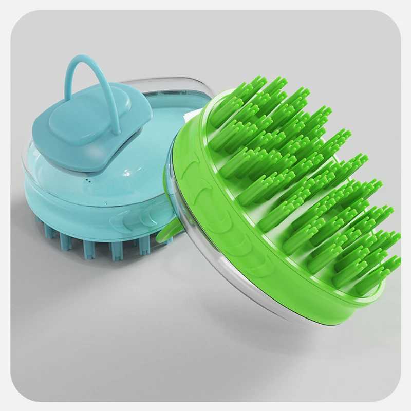 Pet Dog Cat Bath Brush 2-in-1 Pet SPA Massage Comb Soft Silicone Pet Shower Hair Grooming Cmob Dog Cleaning Tool Pet Supplies M251208 - view 6