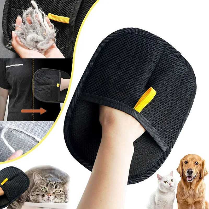 Hot pet hair removal tools reusable gloves pet double-sided beauty gloves carpet removal pet fur hair pet supplies M251208