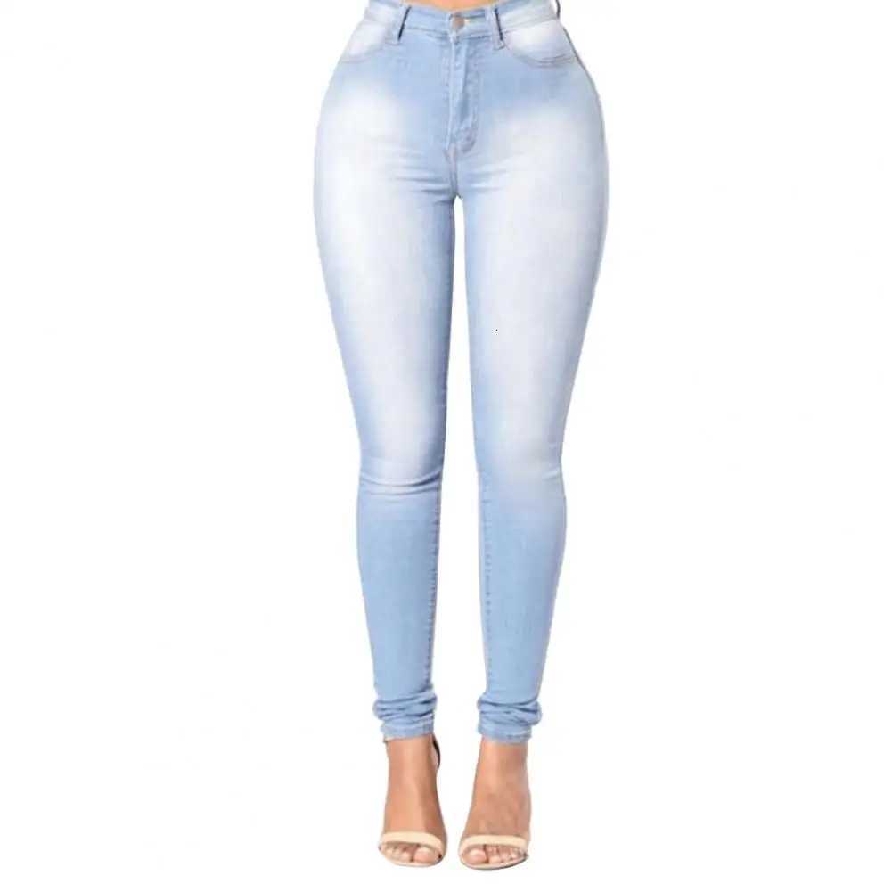 Vintage Women Jeans Slim Fit High Waist Denim Pencil Pants Bootcut Winter Pull-on Skinny Jeans Blue Female TrousersT251208