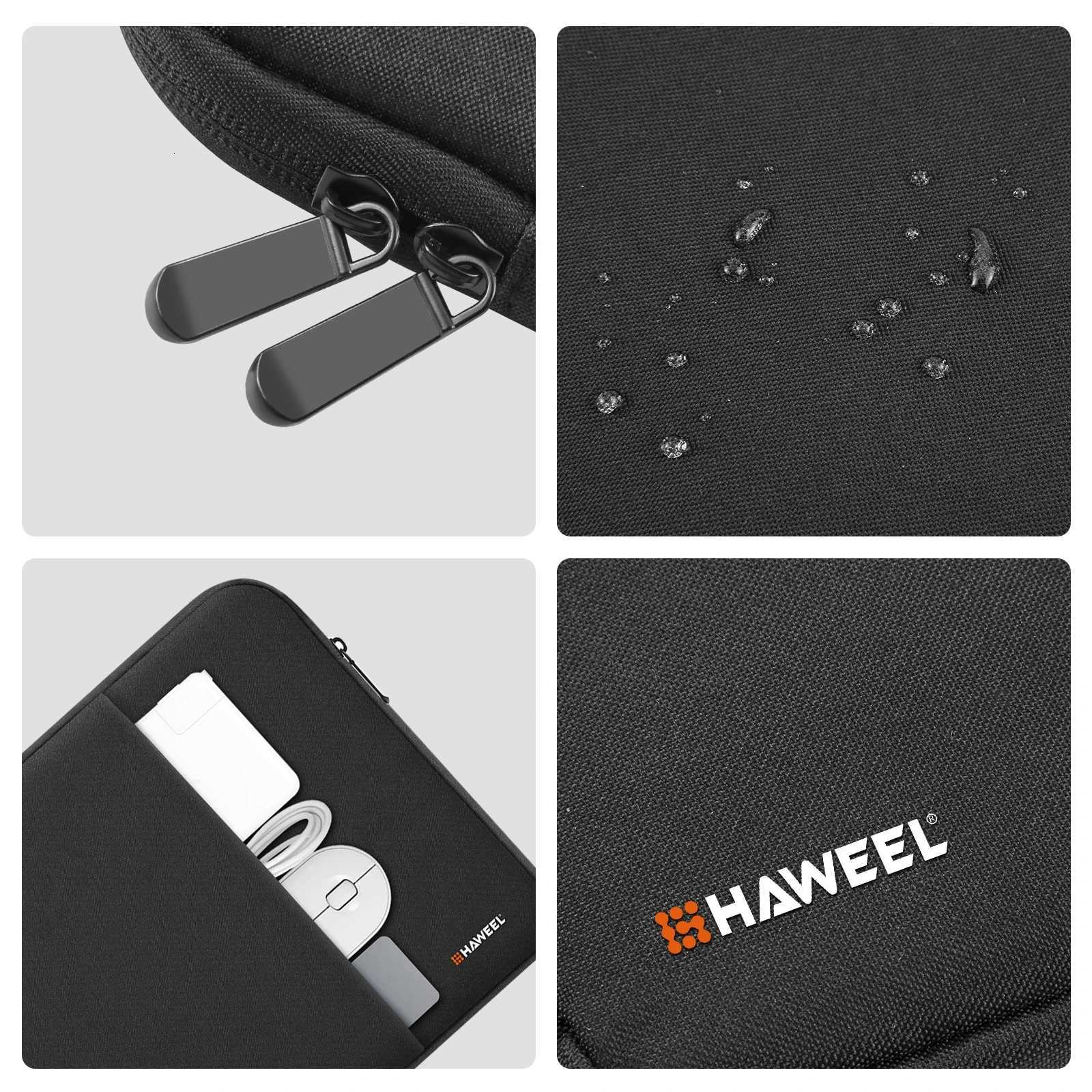 HAWEEL Notebook Sleeve Case 11 13 15 inch For Xiaomi Huawei HP DELL LaptopBag Zipper Pouch Carrying Bag Macbook Shockproof CaseT251208