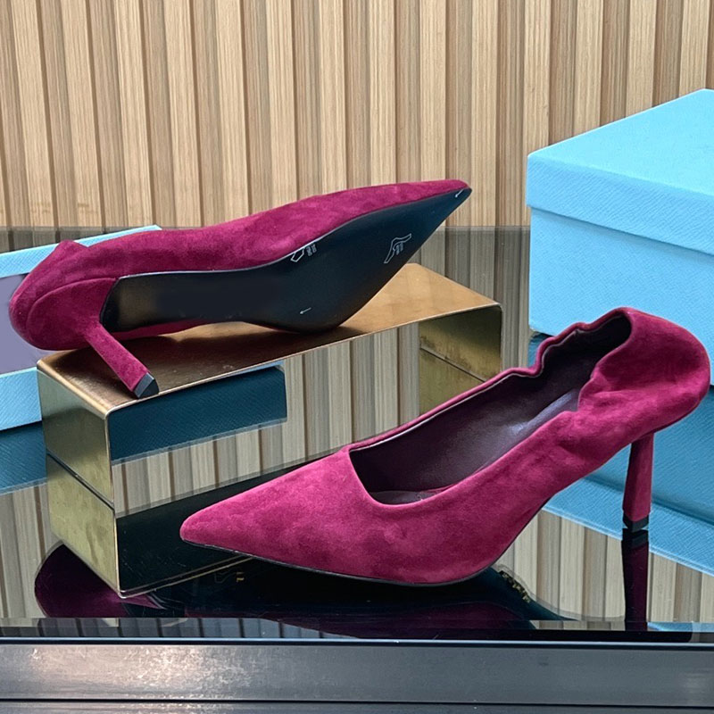 Suede pumps 1I188O designer classic sandals womens triangular sandals high quality suede fabric soft comfortable leather lining sandals fashionable brand sandal