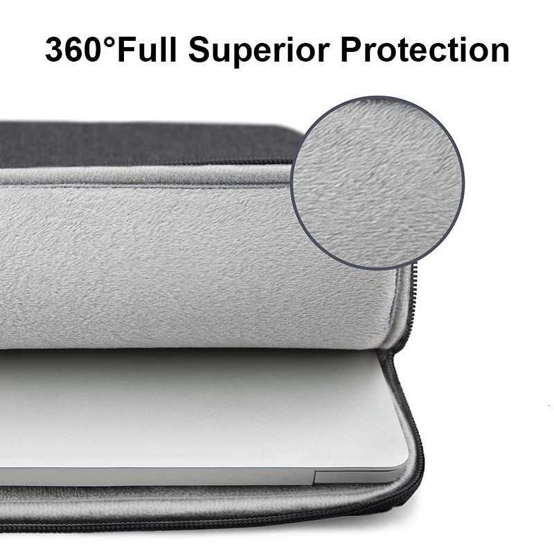 Portable Laptop Sleeve Bag Case Soft Cover 11 12 13 14 15 156 Inch for Macbook Huawei Xiaomi HP Dell Lenovo Laptop HandbagT251208