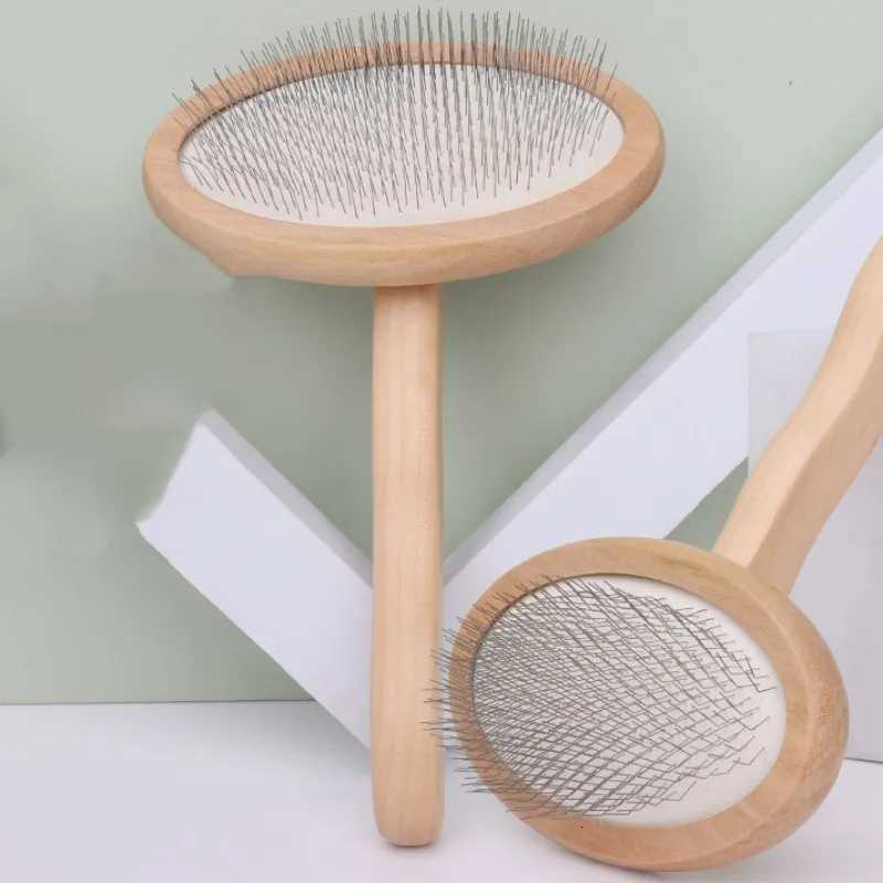 Dog Comb Wooden Dog Brush Stainless Steel Combs for Dogs Hair Knot Opening Massage Cat Brush Comb Pet Products M251208 - view 3