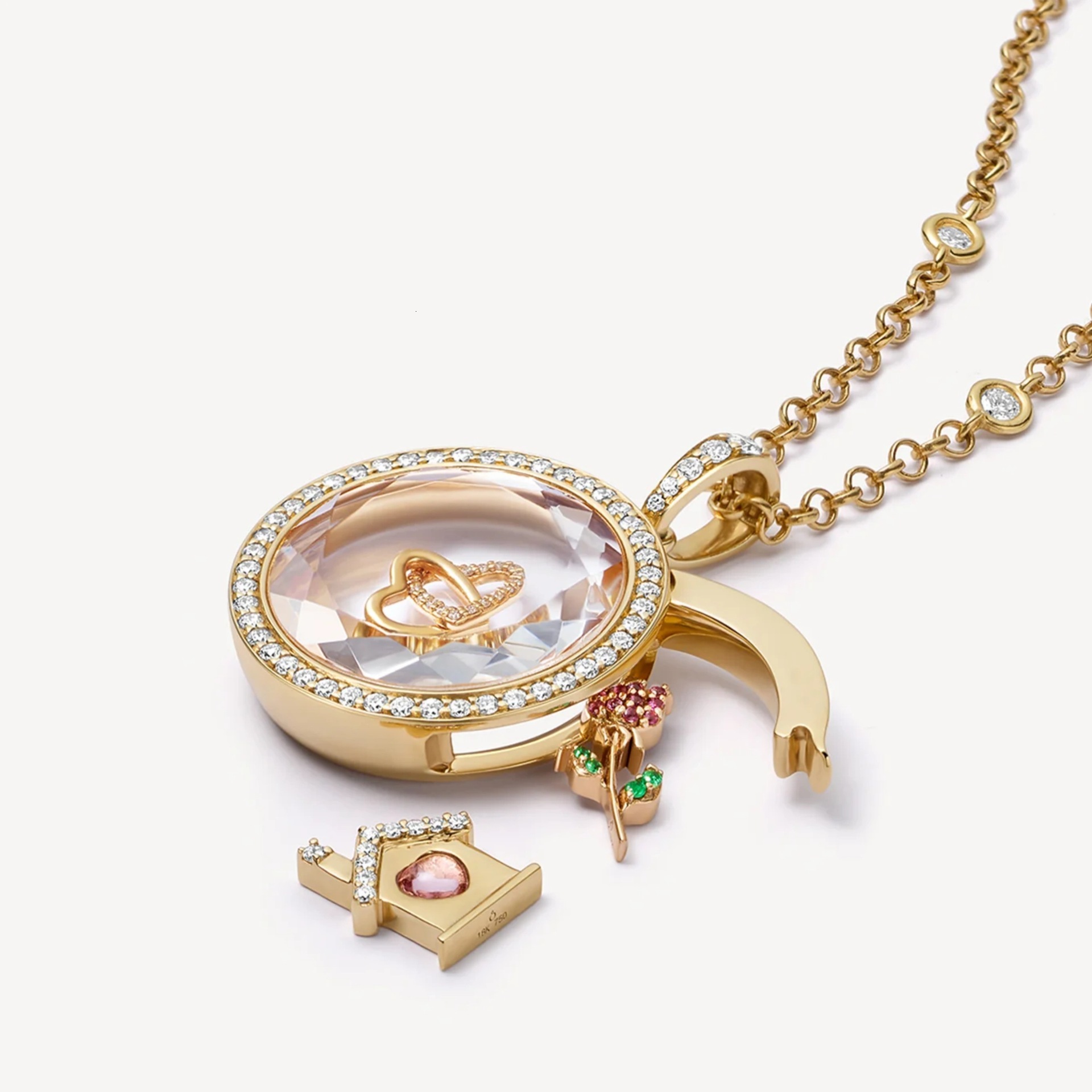 Cross-Border Hot-Selling Retro Personalized Photo Necklace Openable DIY Pendant Hollow Design Transparent Box