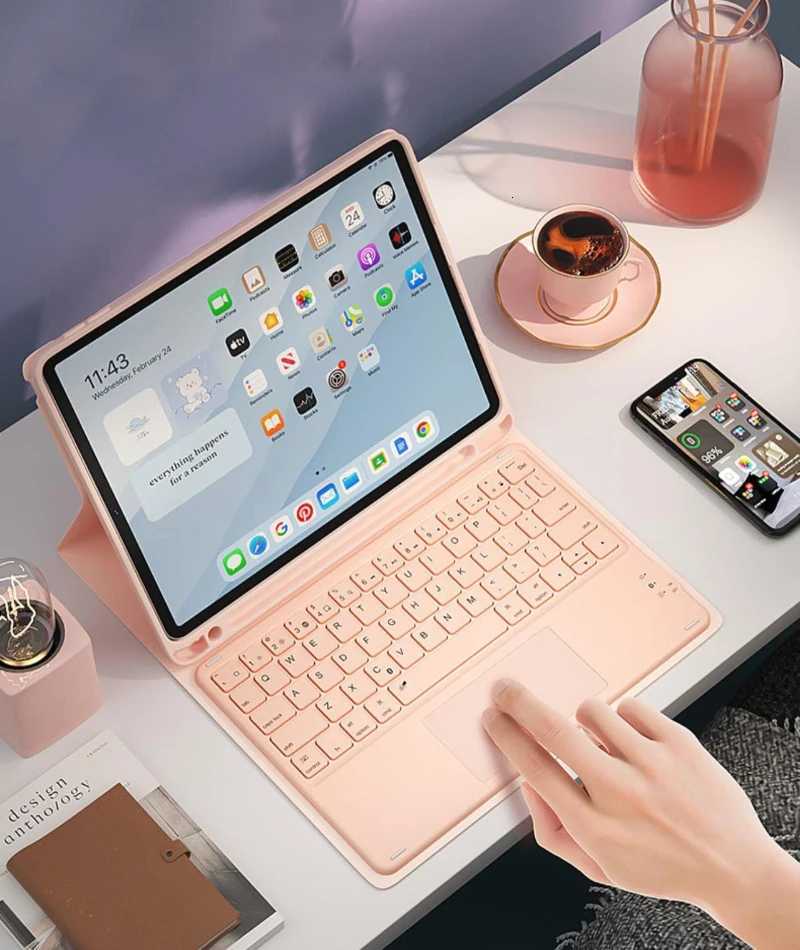For IPad 10th Gen 109 2022 Toucad Keyboard Case Pro 11 2024 Air 3 Pro 105 Air 6 5 4 109 Inch 102 7 8 9th Smart Case Funda C251208