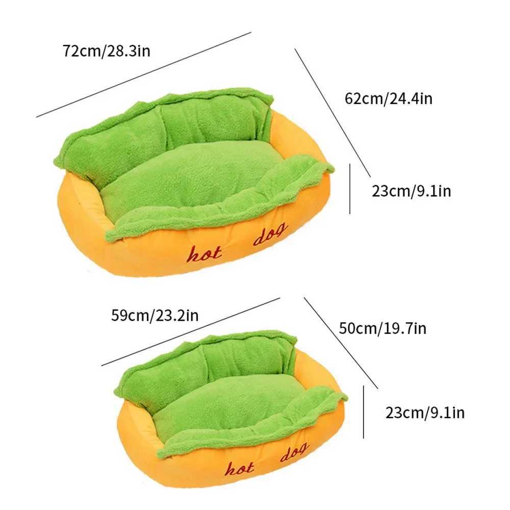 Pet Bed Hot Dog House Lounger Bed Kennel Mat Soft Fiber Pet Dog Puppy Warm Removable Washable Waterlon for Cats Y251206