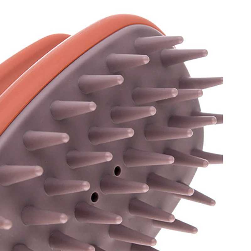 Silicone Shampoo Head Scalp Massage Brush Silicone Body Brush Hair Washing Comb Bath Shower Brush Massage Brush Hair Brush M251208 - view 6