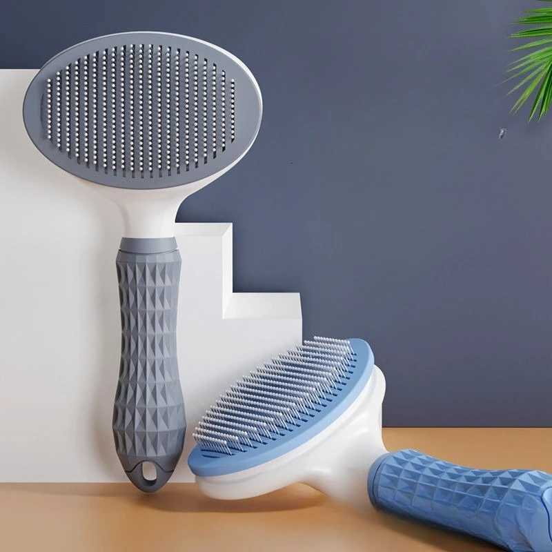 Self-Cleaning Slicker Brush for Dogs Cats Gentle Pet Grooming Brush for Shedding Massaging Detangling Lightweight Hair M251208 - view 3