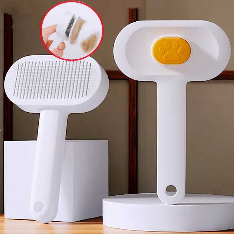 Dog Brush Automatic Self Cleaning Cat Brush One Button Dog Grooming Brushes Massage Cat Comb Pet Accessories M251208
