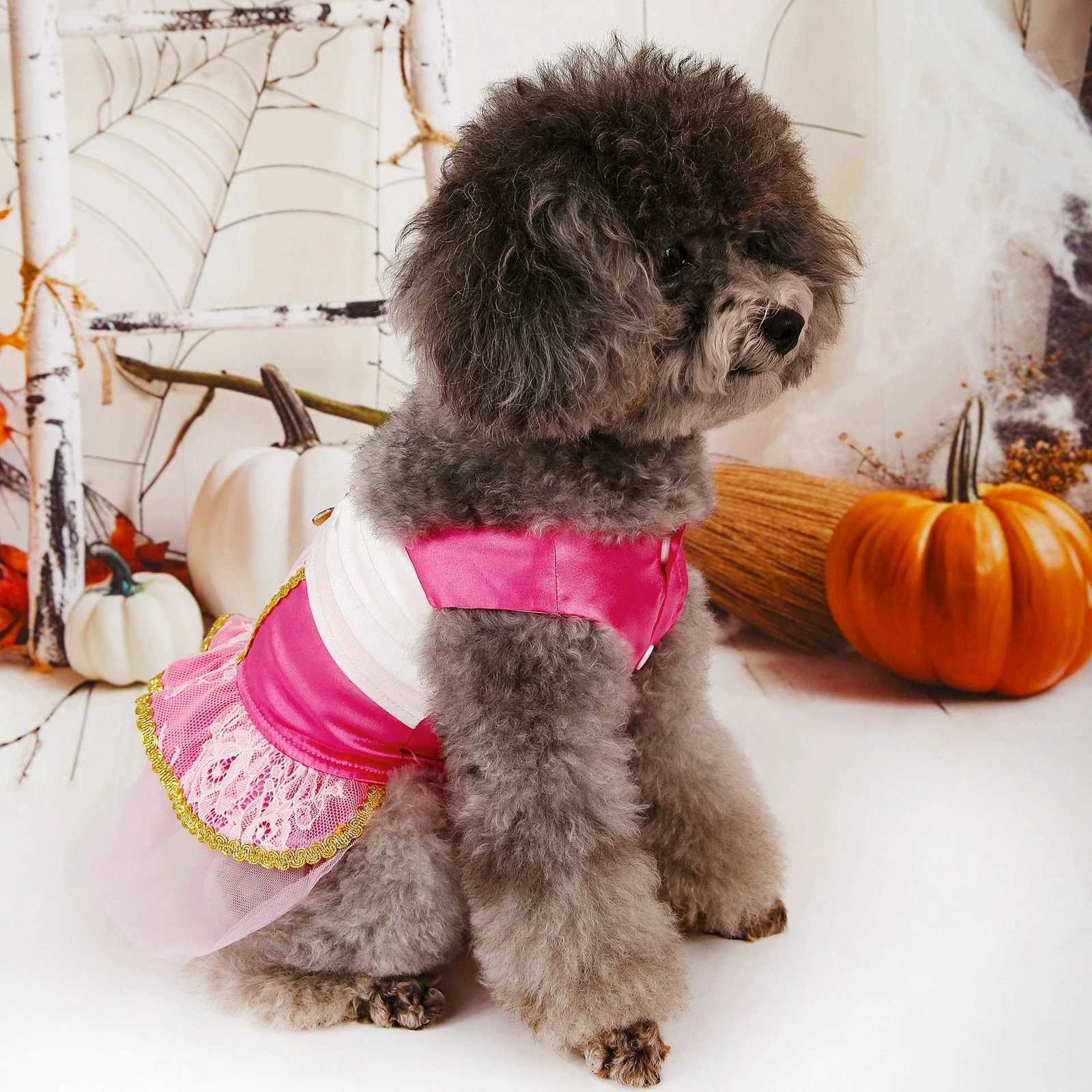 pet dog Halloween Christmas Eve Love Princess Dress Sleeping Beauty Puppy Cat Mesh Dress Pet Clothing Accessories M251208