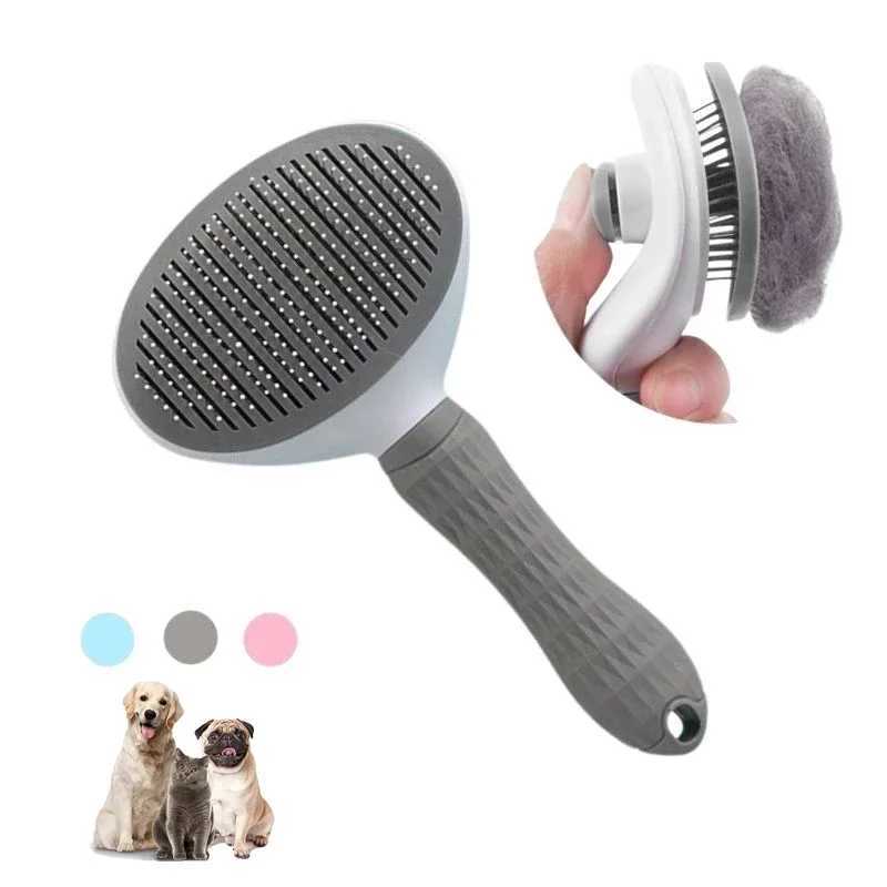 Pet Dog Hair Brush Cat Comb Grooming And Care Cat Brush Stainless Steel Comb For Long Hair Dogs Cleaning Pets Dogs Accessories M251208 - view 1