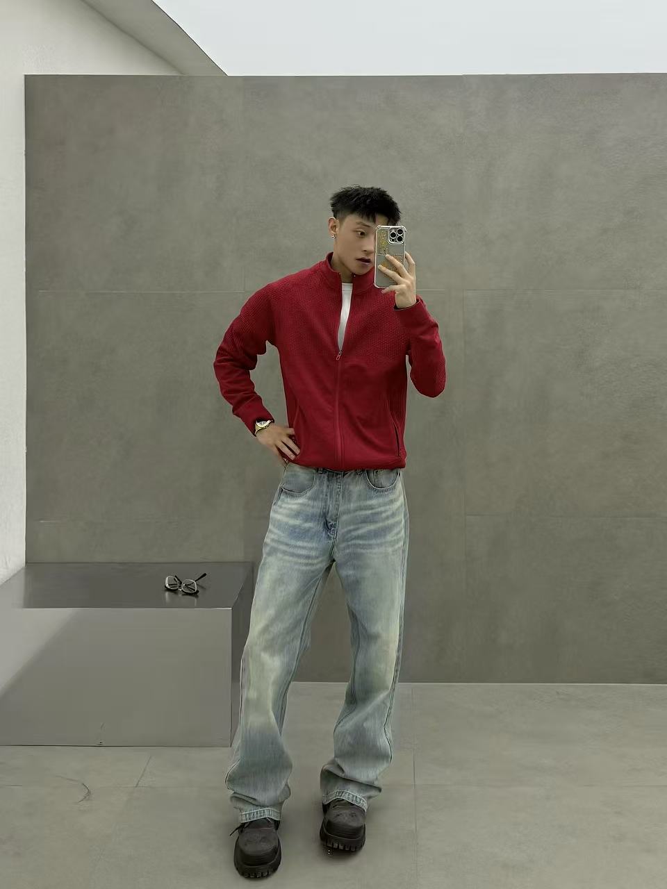 Men's fitness coat, slimming coat, clean and minimalist coat for dressing