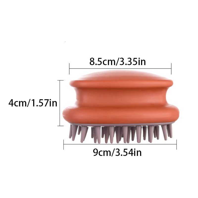 Silicone Shampoo Head Scalp Massage Brush Silicone Body Brush Hair Washing Comb Bath Shower Brush Massage Brush Hair Brush M251208 - view 7
