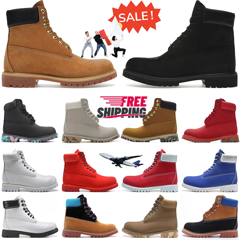 Tims boot Designer luxury Boots Shoes Men Boots Madam Boots Waterproof Ankle Classic Martin Shoe Cowboy Yellow Red Blue Black Pink Hiking Motorcycle Boots