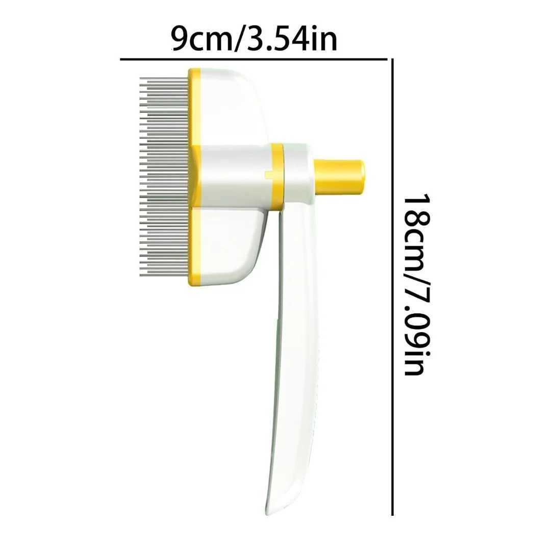 Pets Grooming Comb - Dog Hair Comb Rotation Design Pet Grommer Comb with Release Button M251208 - view 4