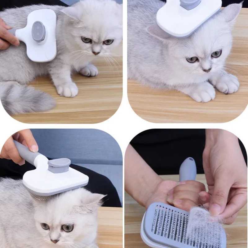 Dog Hair Remover Brush Cat Dog Grooming and Care Comb for Long Haired Pets Cleaning Bath Brush Pet Supplies M251208 - view 4