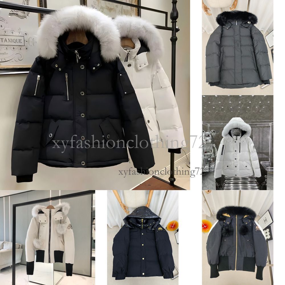 Moose Down Jacket men Moosess Knukles Down Jackets Mens womens Designer ParkasOutwear Coats Fur White Duck Winter Knuckle Puffer Jacket 32