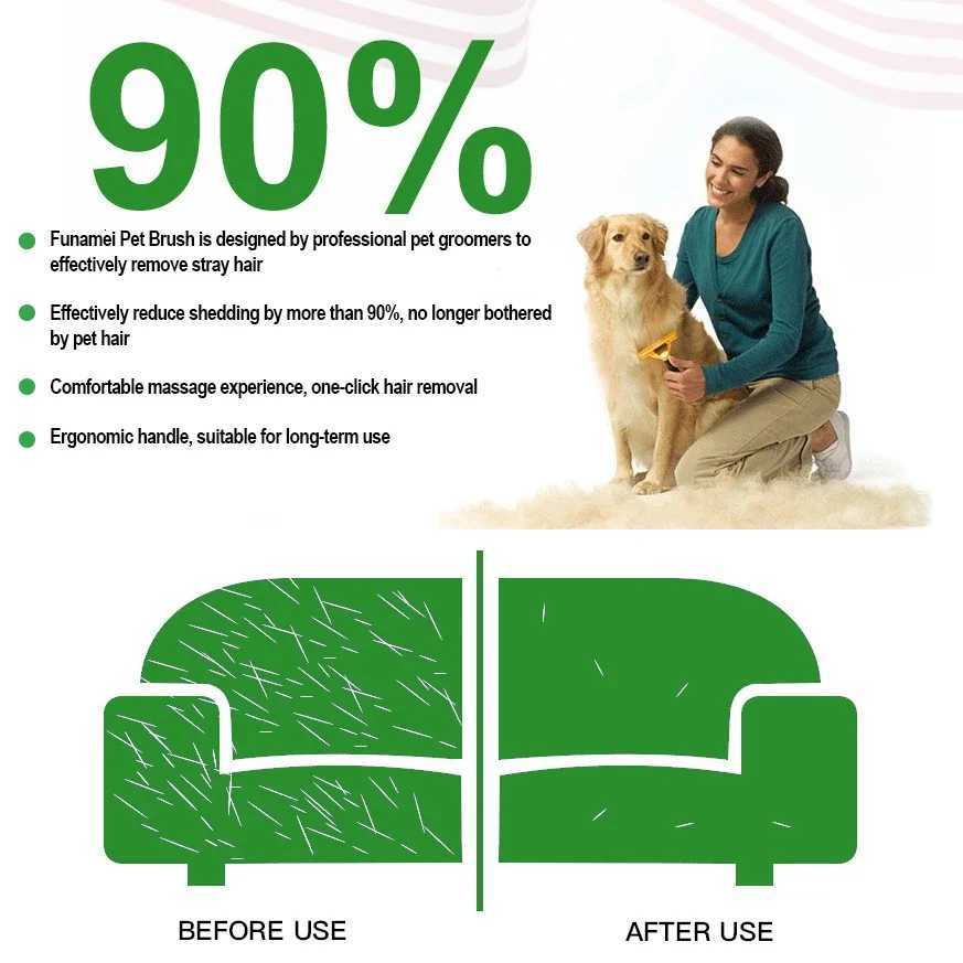 Pet Brush for Dogs Cats Dog Comb Pet Hair Removal Brush Cat Grooming Comb Dog Hair Remover Dog Accessories Dog Massage Combs M251208 - view 5