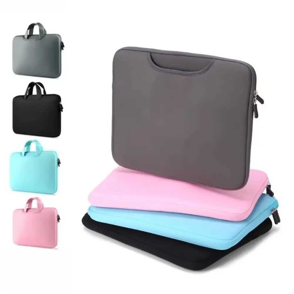 With Handle Portable Laptop Bags Lightweight Ultra Thin Laptop Case Soft Material Multi-Layer Notebook Sleeve Business BriefcaseT251208