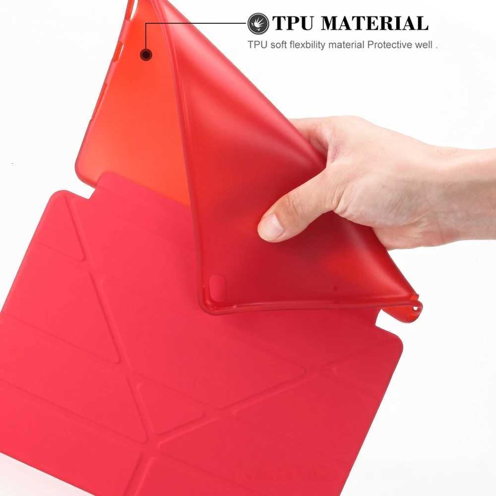 For iPad mini 2 3 Case 79inch Tri-Fold Y Deformation Silicone Tablet Cases For Funda iPad mini 4 5 Generacion Tablets Cover C251208