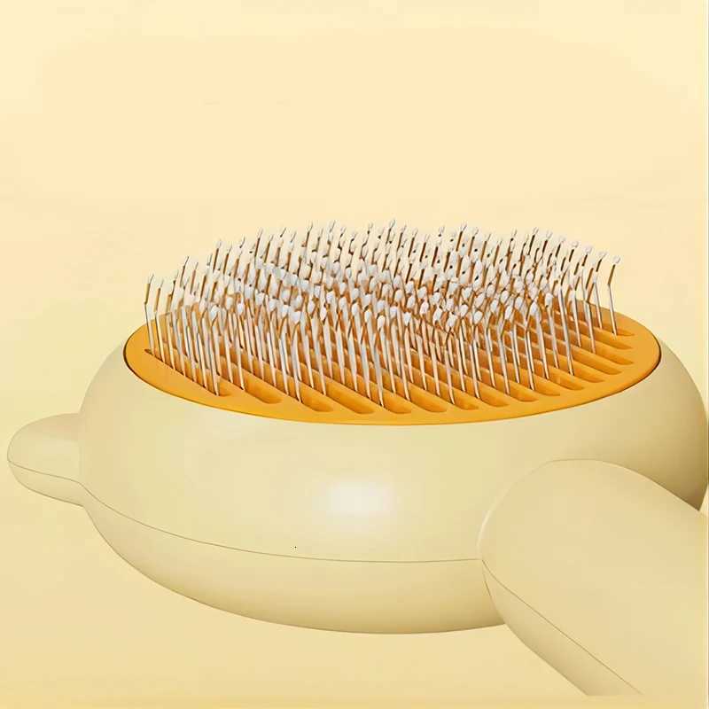 Three Colors Pet Comb One-Key Hair Removal Cleaning Brush Magic Massage Grooming The Cat Hair Brush Is Easy To Carry And Clean M251208 - view 6