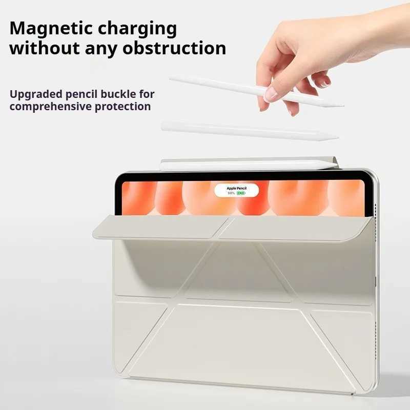 ZOYU Case Magnetic for iPad A16 10th Gen For iPad Pro 11 13 129 Air 11 Ai/5 With Magnetic Detachable Y-Shaped Folding Cover C251208