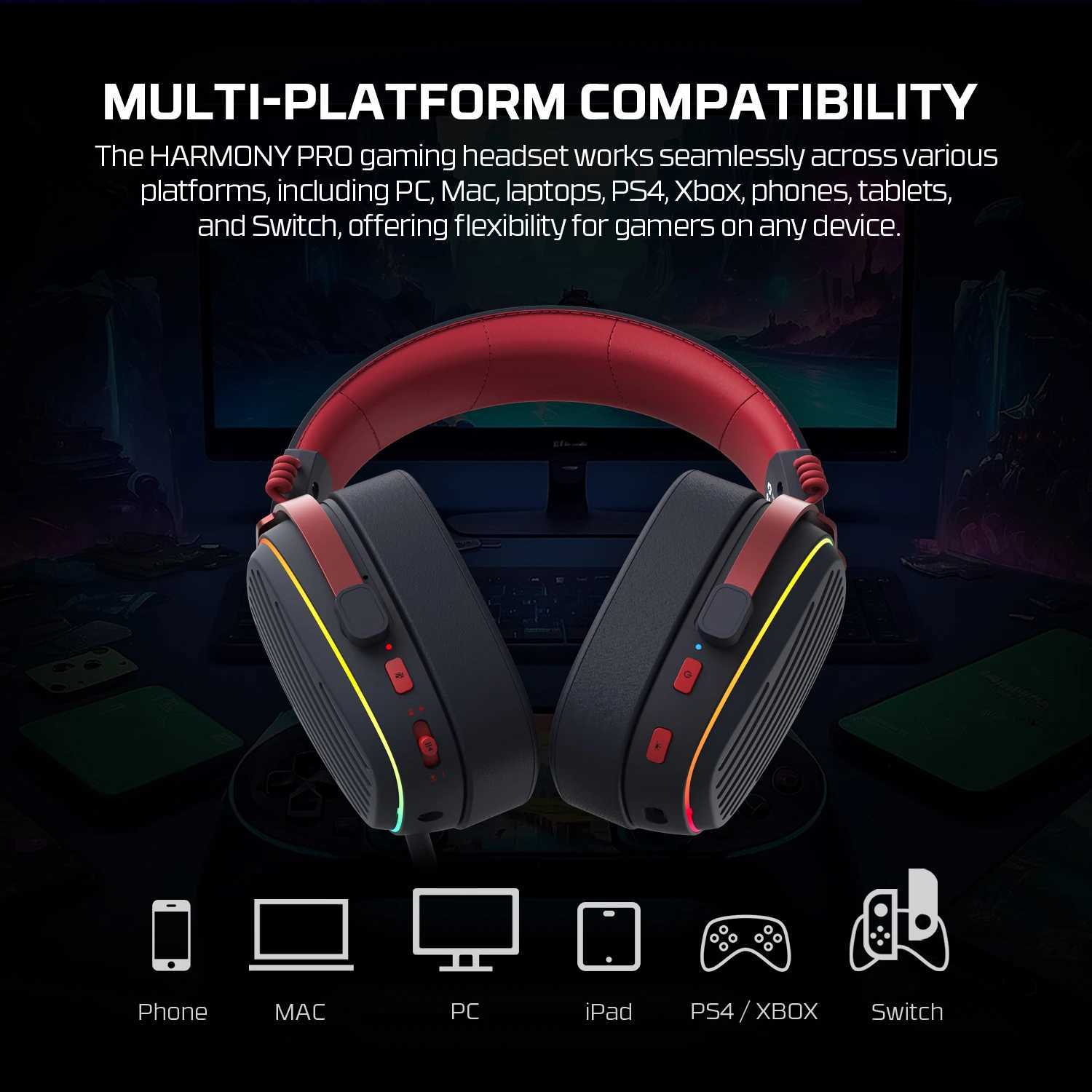 FANTECH Harmony pro Wireless Headset witch Microphone ENC Active Noise-cancelling and DIY Macro Wireless Mode for PC NS M251208