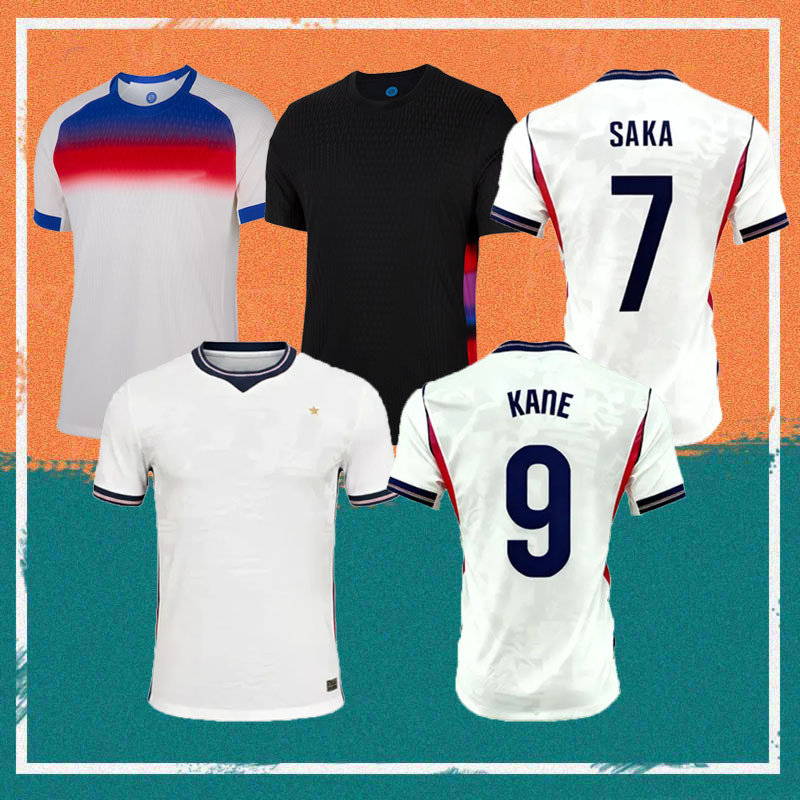 2026 England football shirt Soccer Jersey 26/27 BELLINGHAM KANE SAKA RICE FODEN football shirt National Team Watkins GORDON MAINOO PALMER WHARTON Kids Kit uniform